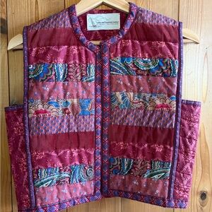 VINTAGE SUTTLES & SEAWINDS patchwork QUILTED Vest